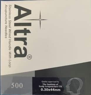 The Institute of Scalp Acupuncture UK approved 44mm needles.